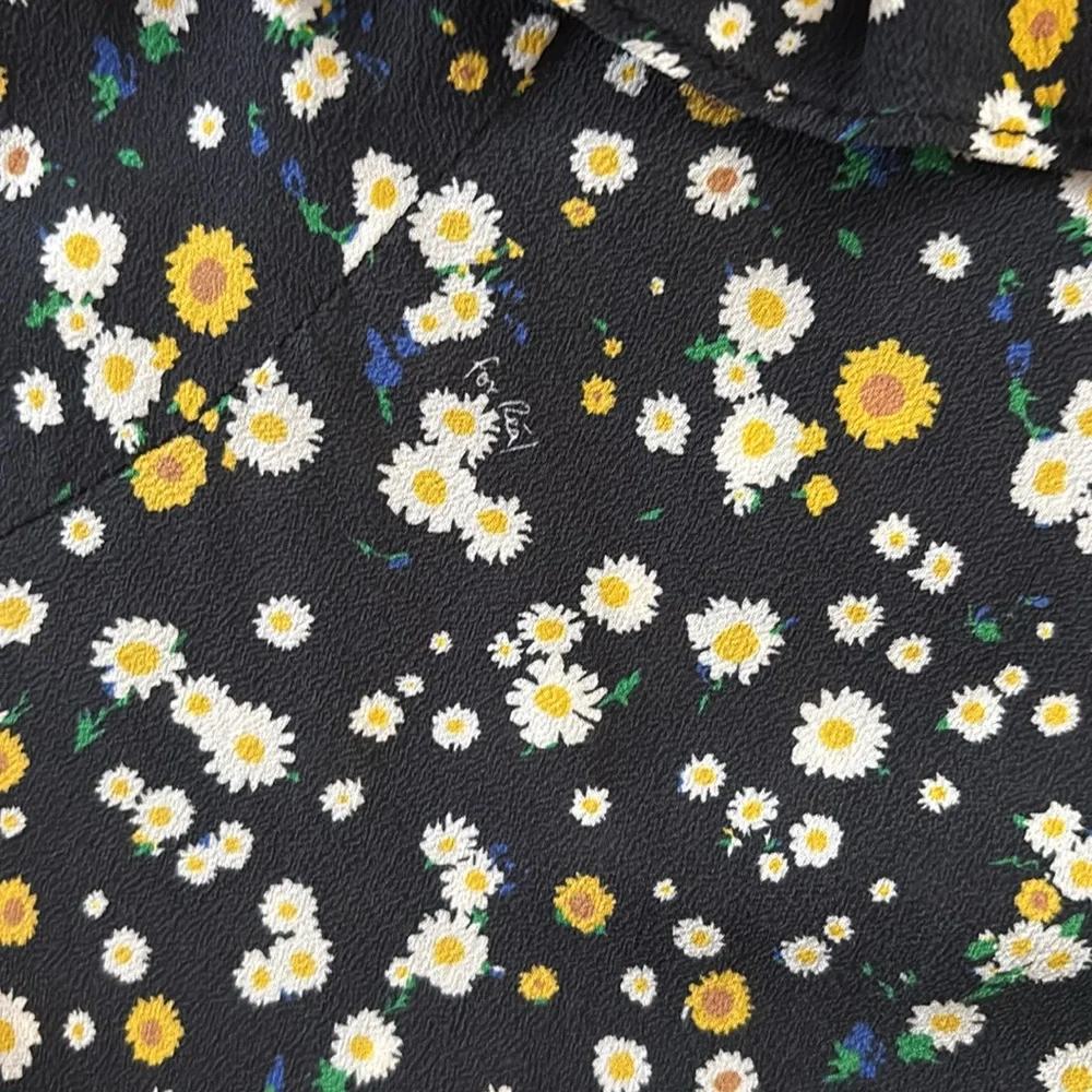 Lou Floral Black Maxi Silk Dress - Picture 12 of 14